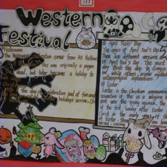 Western Festivals英語專題手抄報